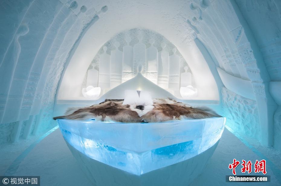 瑞典冰雪酒店3万立方米冰雪打造冰冷彻骨的美